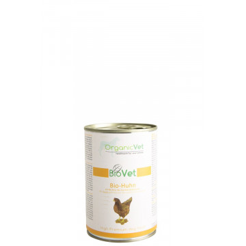 OrganicVet Biovet – Pui, orez, dovlecei, bostan organic - 400g