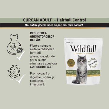Wildfull Cat Hairball - Hrana uscata ultra-premium - Curcan - 1.5kg - Img 3