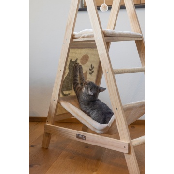 Ansamblu de catarare pentru pisici Ladder, Bej, 104 × 75 × 39,5 cm, Kerbl - Img 3