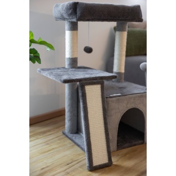 Ansamblu de joaca pentru pisici - Rosalie, gri antracit - 42 x 34 x 76 cm - Img 2
