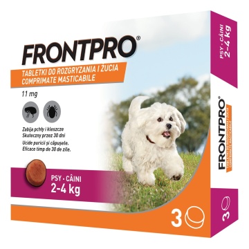 FrontPro S 11 mg (2-4kg) - Comprimate antiparazitare - 3cpr.