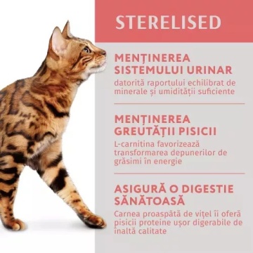 Optimeal Cat Sterilised - Hrana umeda super-premium - Vita si Curcan - 85g - Img 5