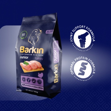 Barkin Junior All Size - Hrana uscata premium - Curcan - 15kg - Img 4