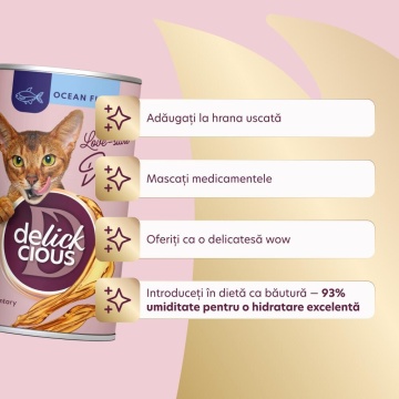 Delickcious Cat - Bautura cu Peste Oceanic - 140g - Img 4