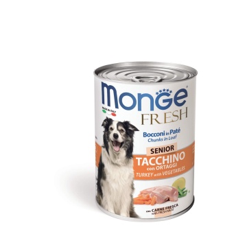 Monge Fresh Chunks Senior - Hrana umeda super-premium - Curcan - 400g