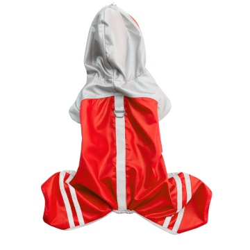 Pelerina ploaie, dungi flourescente - Rosu - M