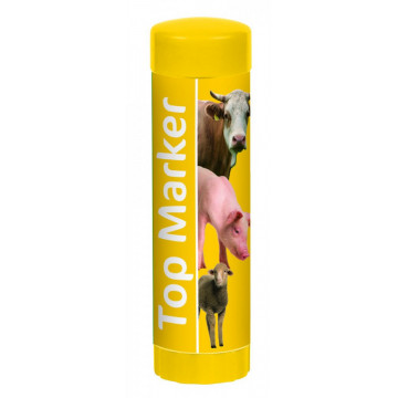 Top Marker Galben - 60ml - Creion pentru marcaj temporar la porci, ovine si bovine
