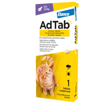 AdTab Cat 12mg (0.5-2kg) - Comprimate antiparazitare - 1cpr.