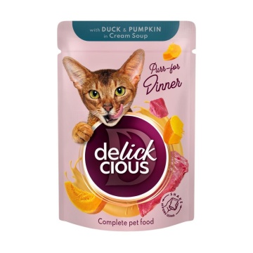 Delickcious Cat - Set Cina si Desert - Supa 2x85g & Bucati in Sos 2x80g - Img 9