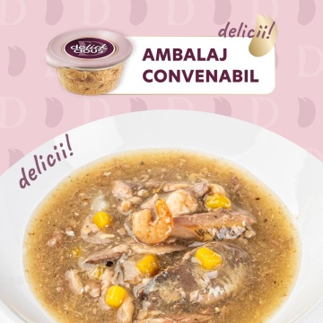Delickcious Cat - Supa de Sardine cu Creveti si Dovleac - 80g - Img 3
