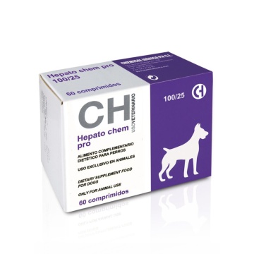 Hepato Chem Pro 100-25 - 60cpr. - Supliment sustinere functie hepatica pentru caini