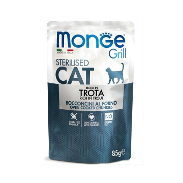 Monge Grill Chunkies Sterilised Cat - Hrana umeda super-premium - Pastrav - 85g