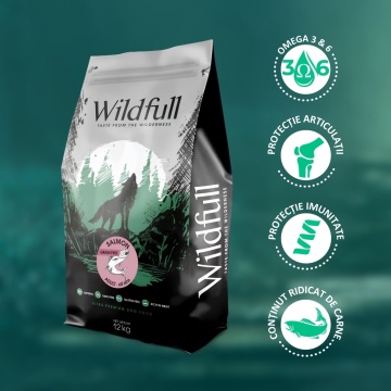 Wildfull Adult Mediu-Maxi - Hrana uscata ultra-premium - Somon - 12kg - Img 2
