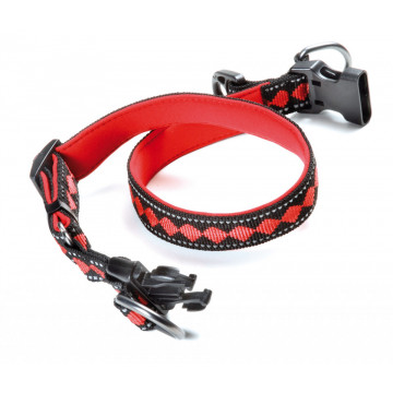Zgarda nylon, neopren - 2.0cm - Negru - Img 2
