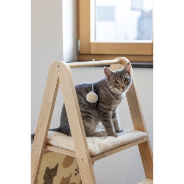 Ansamblu de catarare pentru pisici Ladder, Bej, 104 × 75 × 39,5 cm, Kerbl - Img 4