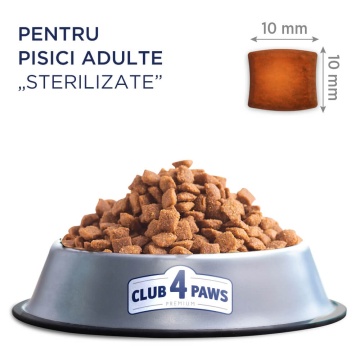 Club 4 Paws Cat Sterilised - Hrana uscata premium - Somon - 14kg - Img 3