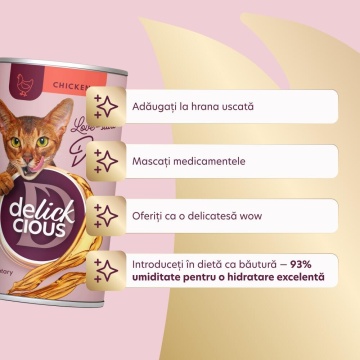 Delickcious Cat - Bautura cu Pui - 140g - Img 2