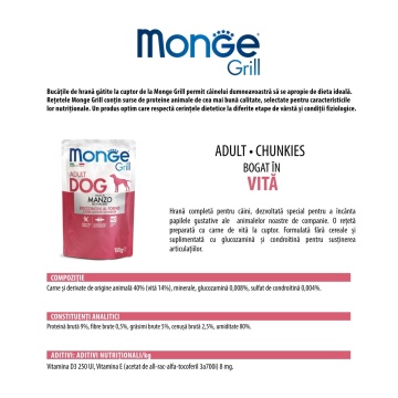 Monge Grill Chunkies - Hrana umeda super-premium - Vita - 100g - Img 2