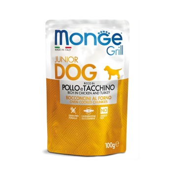 Monge Grill Junior - Hrana umeda super-premium - Pui si Curcan - 100g