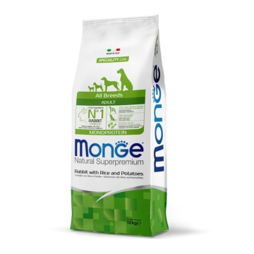 Monge Natural Superpremium Monoprotein Adult All Breeds - Iepure si Cartofi - 12kg