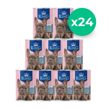 Pachet economic King Dog - Conserve cu carne de vita - 24 x 415g