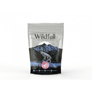 Wildfull Cat Hair & Skin - Hrana uscata ultra-premium - Somon - 1.5kg