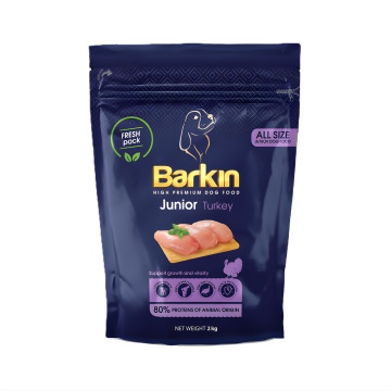 Barkin Junior All Size - Hrana uscata premium - Curcan - 2kg
