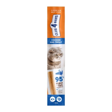 Club 4 Paws Cat Sticks - Pui si Pastrav - 5g