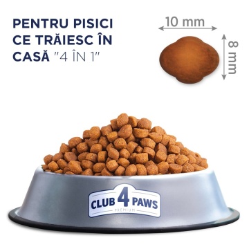 Club 4 Paws Premium Indoor - Hrana uscata 4-in-1 pentru pisici adulte - Miel - 14kg - Img 2