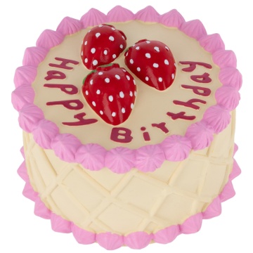 Jucarie din latex pentru caini - Tort Aniversar, 10×7 cm