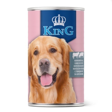 King Dog - conserva cu carne de vita - 1240g