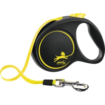 Lesa retractabila, cu banda - Flexi Fun - L - Neon