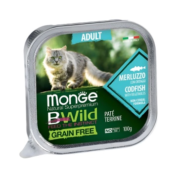 Monge BWild Pate Cat - Hrana umeda super-premium - Cod - 100g
