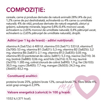 My Love Adult Cat - Hrana uscata completa - Pui, Vita si Legume - 300g - Img 4
