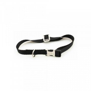 Zgarda nylon Petit Amis - 2cmx35-55cm - Negru