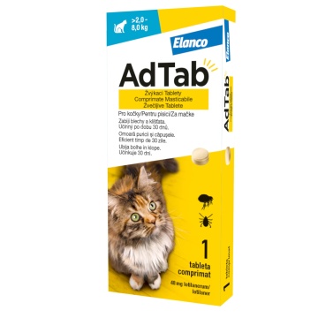 AdTab Cat 48mg (2-8kg) - Comprimate antiparazitare - 1cpr.