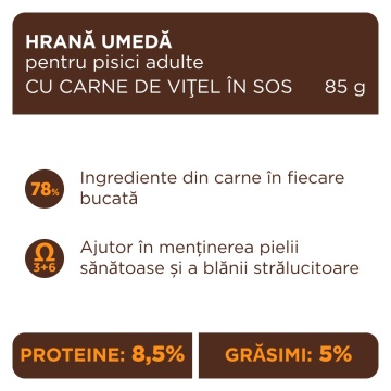Club 4 Paws Cat - Hrana umeda premium - Vitel - 85g - Img 3