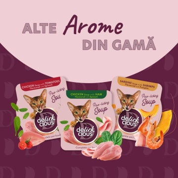 Delickcious Cat - Supa de Ton cu Porumb si Mazare - 80g - Img 5