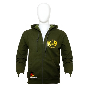 Hanorac cu gluga si fermoar - Julius K9 - Verde inchis - XXL