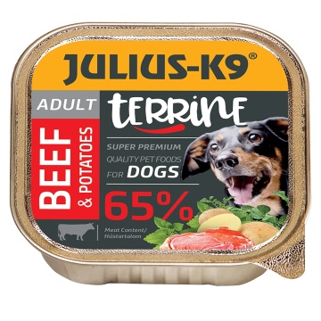 Julius K9 Dog - Terina cu vita si cartofi dulci - 150g
