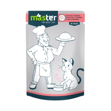 Master Cat - Hrana umeda profesionala - Vitel - 80g