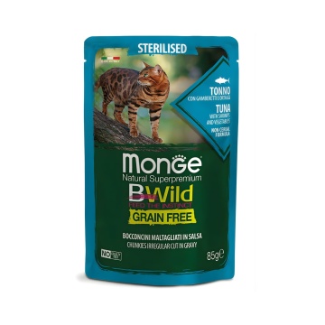 Monge BWild Sterilised Cat - Hrana umeda super-premium - Ton - 85g