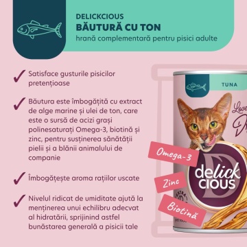 Delickcious Cat - Bautura cu Ton - 140g - Img 4