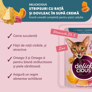 Delickcious Cat - Set Cina si Desert - Supa 2x85g & Bucati in Sos 2x80g - Img 10