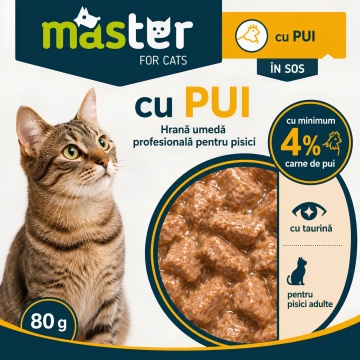 Master Cat - Hrana umeda profesionala - Pui - 80g - Img 2
