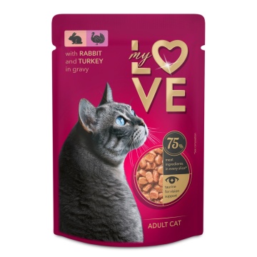 My Love Cat - Hrana umeda completa - Iepure & Curcan - 85g