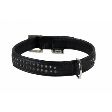 Zgarda piele, cu strass - 50cm - Img 2