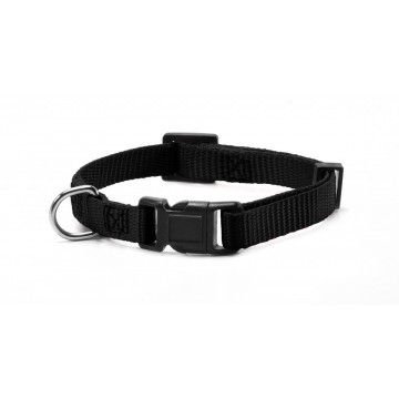 Zgarda reglabila nylon - XS - Negru