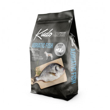 Kudo Senior, Light - Hrana uscata, presata la rece - Peste - 12kg
