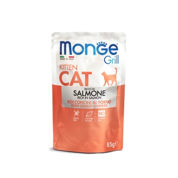 Monge Grill Chunkies Kitten - Hrana umeda super-premium - Somon - 85g